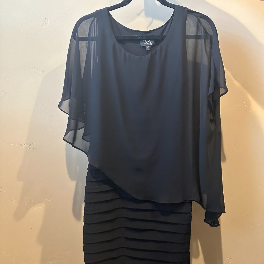 Betsy & Adam Black Cocktail Dress